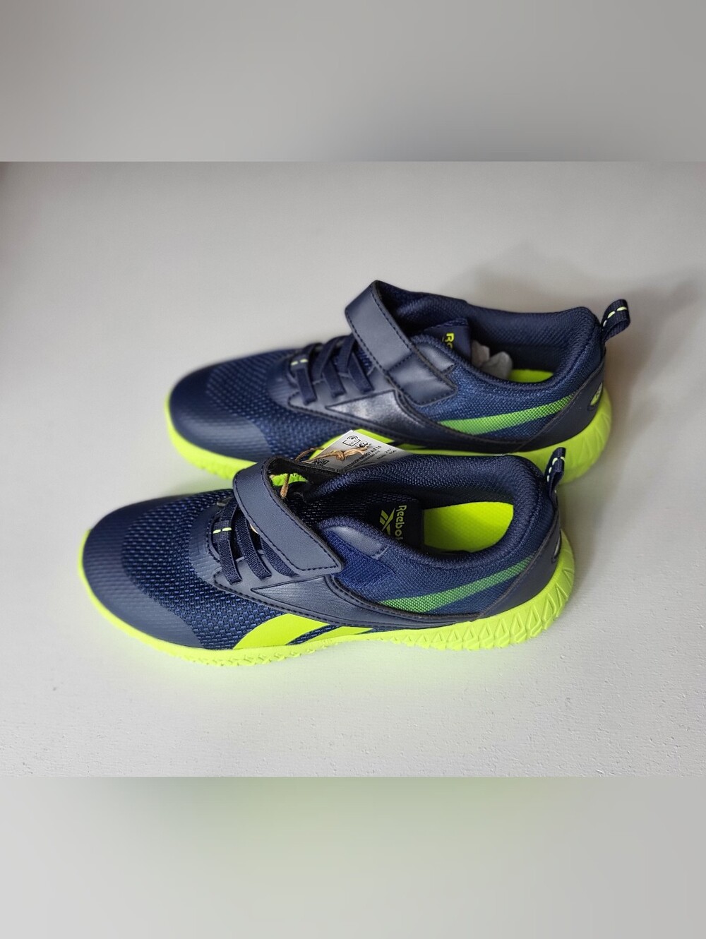 Reebok Flexagon Energy ALT 3.0 Kids Sneakers Blue/Green Size 3 Hook & Loop